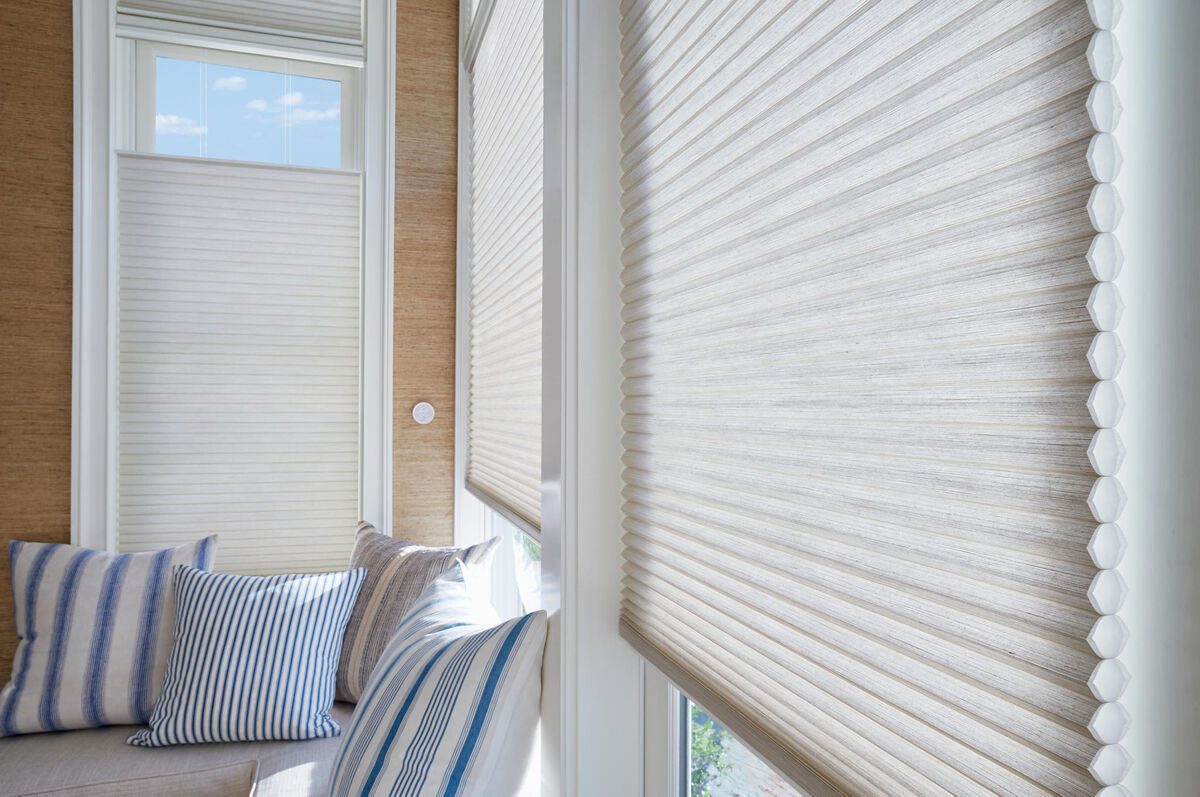 exterior view of honeycomb shades