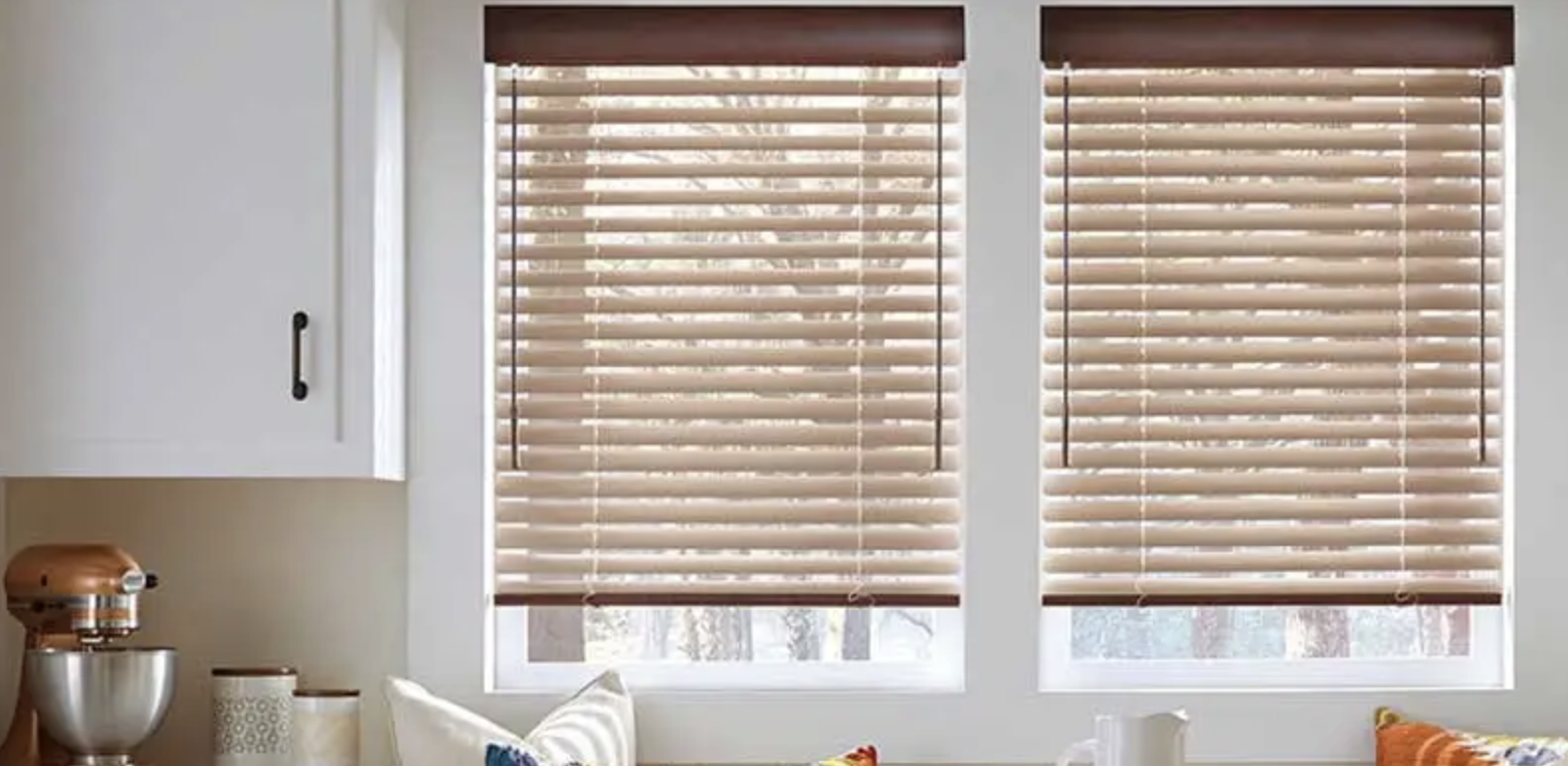 Faux Woods Kitchen blinds 